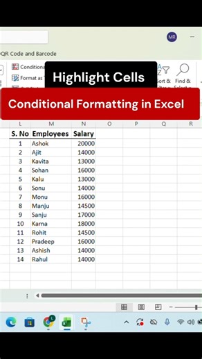 Don’t Highlight Manually ❌ | Conditional Formatting Excel Trick #shorts #excel