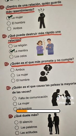 Preguntas divertidas para parejas en un quiz