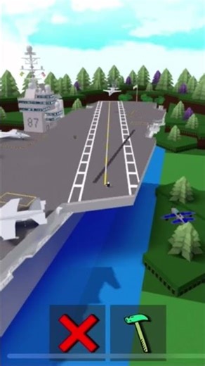 landing on my aircraft carrier#roblox#buildaboatfortreasure