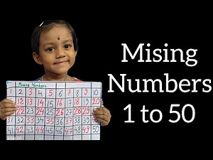 How to write the Missing Numbers..1 to 50.math worksheet..