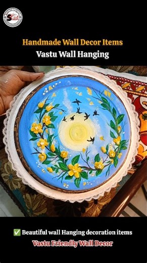 Waste Plate to Beautiful Wall Decor 😍/ DIY Vastu Lucky wall hanging ✅ #shorts #ytshorts #shortsfeed
