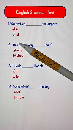 484K views · 5.3K reactions | English Grammar Quiz | LK Logic | Facebook