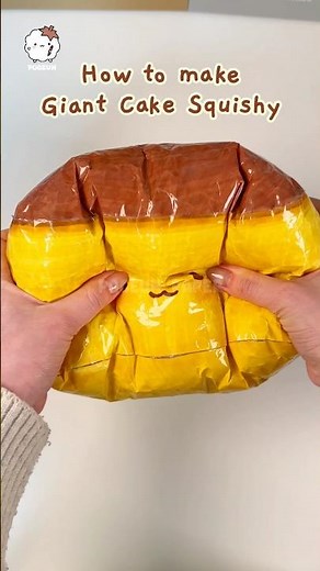 How to make Giant Cake Squishy💗 #DIY #craft