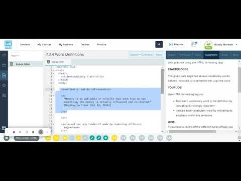 Assignment 7.3.4 "Word Definitions"