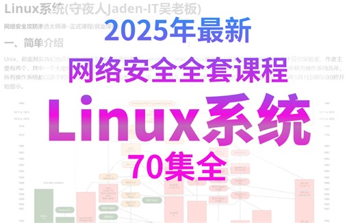 【Linux】只知道Windows你就low了！不知道什么是Linux？！12小时带你由浅入深进入Linux世界！(全70集)