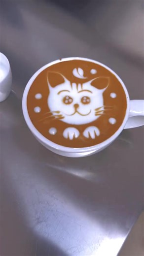 How to draw cats on coffee: Learn how to draw on coffee ☕️😻 . . . #kat #goviral #parati #pourtoi #catmom @🤍Coffee is an endless love ❤️