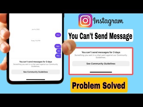 Fix “You Can’t Send Messages for 3 Days” on Instagram | Instagram DM Not Sending Problem 2025