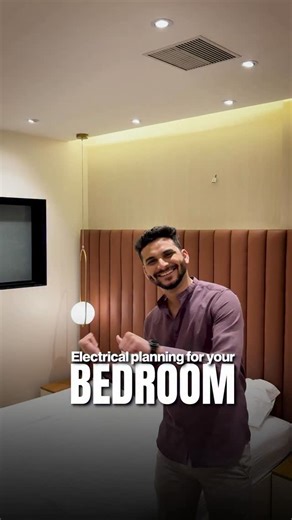 Sourabh Jain on Instagram: "Stop ❌ before you build your bedroom… Most homeowners ignore electrical planning — aur baad mein daily regret hota hai. ⚡️🛏 ➤ ① Main Entry Switch (4 ft) ▫️ Two-way light & fan ▫️ 1 switch + socket ➤ ② Bedside Switches (2–2.5 ft | both sides) ▫️ Two-way fan & light ▫️ 2–3 sockets for mobile, lamp, laptop ➤ ③ Study Table (3 ft) ▫️ Light point ▫️ 2–3 sockets + USB / Type-C ➤ ④ TV Unit (dual height) ▫️ TV, set-top & charging points ➤ ⑤ Floor-Level Utility (12”) ▫️ Heater