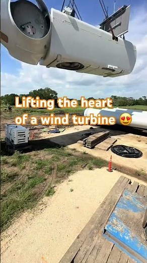 How This Massive Nacelle Is Lifted 😳⚙️| Real Installation #windenergy #windturbine #windmill #crane