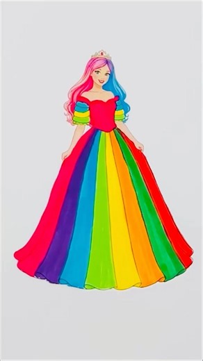 Wait… did you see that?! 😱 Rainbow Barbie just lost EVERYTHING 🌈#shorts #reversecoloring #barbie