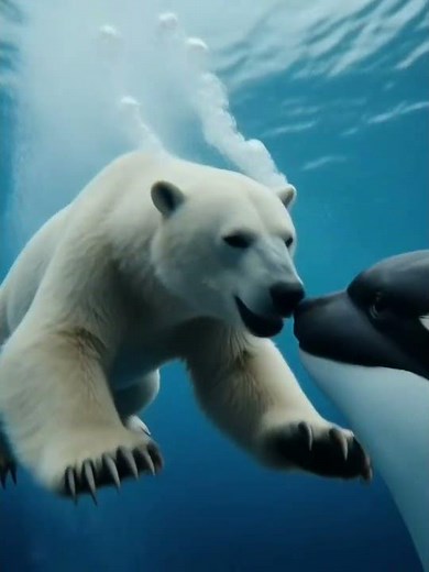Polar Bear vs Killer Whale – Brutal Underwater Fight to Death! 😱