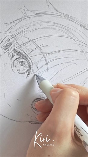 Kiri Creates on Instagram: "How to draw a cute anime boy face 3/4 view #howtodraw #draw #howtodrawanime #anime #animetutorial #drawanime #animedrawing"