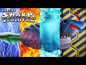 Hungry Shark Evolution - All Level 10 Special Sharks Montage