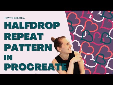 Create a Halfdrop Repeat Pattern in Procreate!
