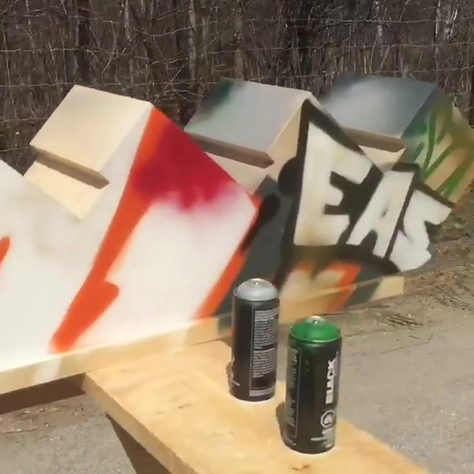 Wood monk-stringer with custom graffiti paint job. #graffiti #art #spraypaint #handmade #foryoupage #fyp #foryou #work #artist #canada #stairs