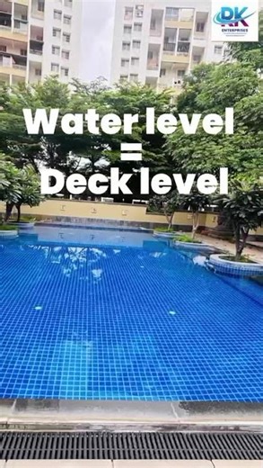 Overflow Swimming Pool Explained | Luxury Deck Level Pool Design #viral#yt #home #civilwork #videos