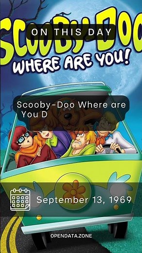 On This Day - September 13, 1969 - Scooby-Doo Where are You Debuts on CBS in the United States