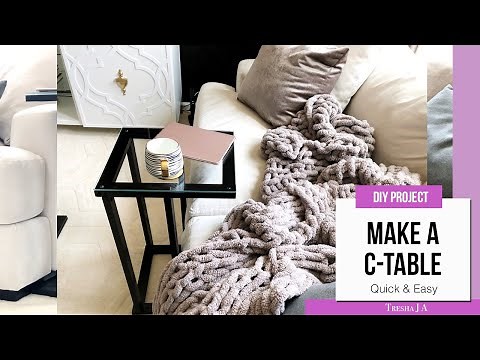 DIY Modern C Table | Sleek Couch Table - Quick & Easy To Make!