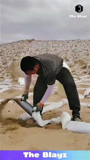 Why Are They Lining Up Sand Bags In The Desert?! Amazing Technique!