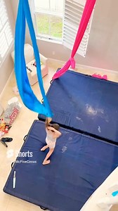 FALLING from the CEILING Gone Wrong!😰 Little Mama Mcfive Circus The Mcfive Circus Aerial hammock drop #themcfivecircus #circus #aerialhammock | The McFive Circus