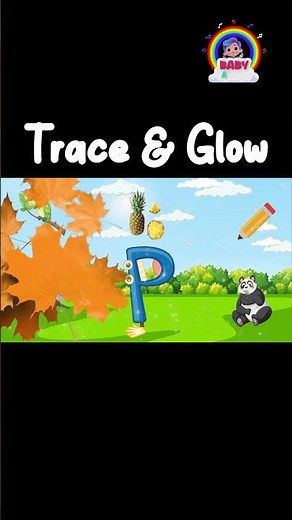 Discover the Magic of Small Letter p! | Trace & Say 'p' | BabyApps Fun