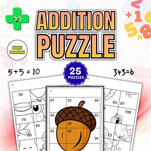 Addition Puzzle Activity Book | Math Workbook for Kids | Fun Math Practice Sheets | Homeschool Math Worksheet and Math Puzzle Games - Etsy Australia