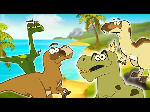 Dinosaurs At The Beach | All Episodes | Dinosaur Movie | Cartoon For Kids
