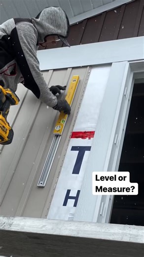 Use a level or measure to parallel? I tend to do both. Generally windows will always be plumb/level in new construction. I typically use a level for my first piece, then check if it’s parallel to the window or corner before continuing on. Once I establish the rhythm, I’ll check for parallel every few pieces if it’s close to the end wall. Sometimes with older houses, you can’t use a level and you just have to make everything parallel to each other. In this case, either method works as parallel wa