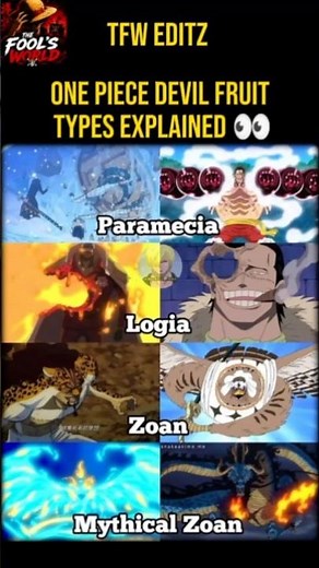 One Piece Devil Fruit Types Explained 👀