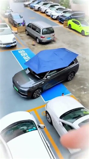 Automatic Car Roof Umbrella – Remote-Controlled Sun & Rain Protection ☀️🌧️ #CarAccessories #CarGadg