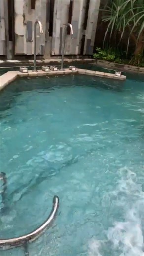 Watch these pool jets shoot water in a perfect ring! #PoolTrick #Viral