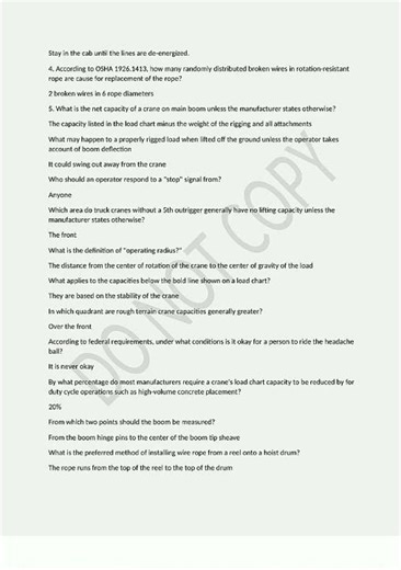 NCCCO CORE SAMPLE TEST QUESTIONS AND ANSWERS 1975 new video