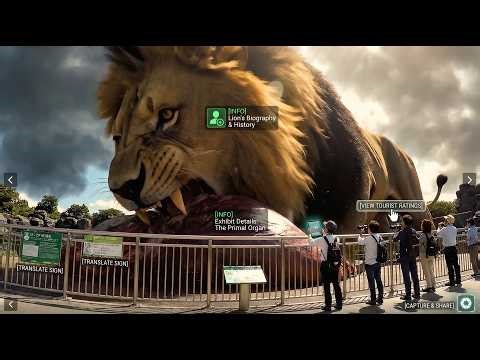 Visited a Futuristic Zoo with Giant Lions!
