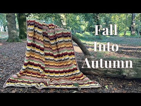 Autumn Blanket Crochet Tutorial // Fall Into Autumn Blanket 🍂 // Jacob's Ladder