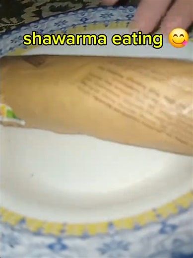 Delicious Shawarma Eating Experience