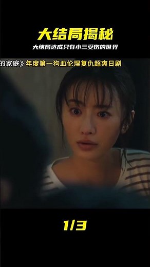 直到破壞了丈夫的家庭大結局：彼此救贖達成只剩小三受傷 #大结局，丈夫家庭，小三，彼此救赎，剧情
