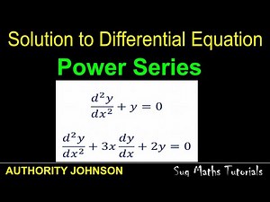 Solution to Differential Equation using Power series