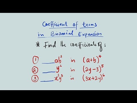 How to find coefficients of terms in Binomial Expansion using Pascal's Triangle