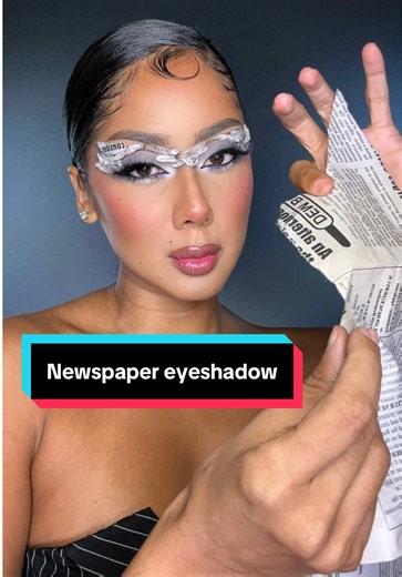 Newspaper Eyeshadow Makeup Transformation Tutorial