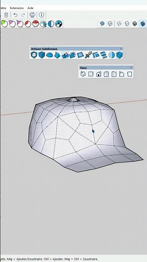 modéliser une casquette avec Sketchup.#sketchupaddict #sketchup