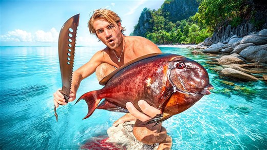 Solo Survival On A Exotic Uninhabited Island With No Food