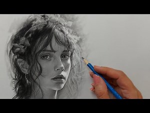 How to Draw a Beautiful Girl | Step-by-Step Graphite Powder and Pencil Drawing
