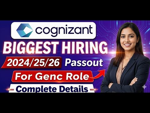 Cognizant Biggest Hiring 2024/25/26 Batch 🔥 GenC Role | Eligibility, Salary, Process & Apply Guide