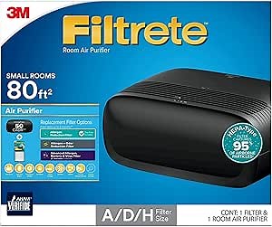 Filtrete Room Air Purifier Table Top Device FAP-TT-ADH with HEPA-Type Air Filter, Designed for Small rooms up to 80 sq. ft.