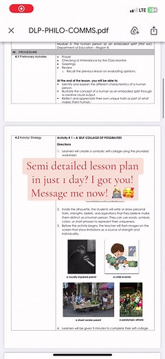 Create a Semi Detailed Lesson Plan in Just One Day