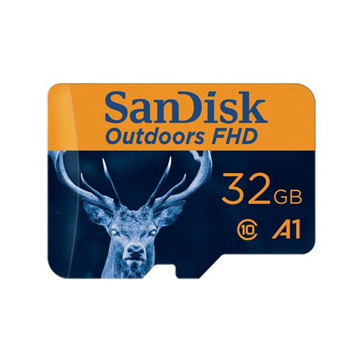 32GB Orange SanDisk Outdoors FHD microSDHC/XC UHS-I Memory Card with Adapter | Sandisk