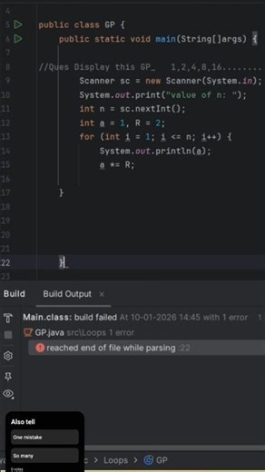 Basic question - find the mistake #java #programming #coding #development #begginers
