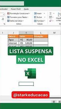 Aprenda a Criar Lista Suspensa no Excel em 1 Minuto! | #excel