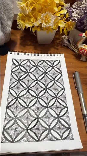 Easy zentangle pattern ☺️🫶🏻 #art #zentangle #zentangletutorial #viral
