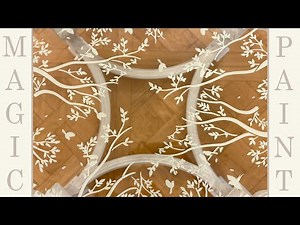 How to paint a wooden coffee table with a stencil on glass! DIY Chalk Paint® Elisa & Magic Paint